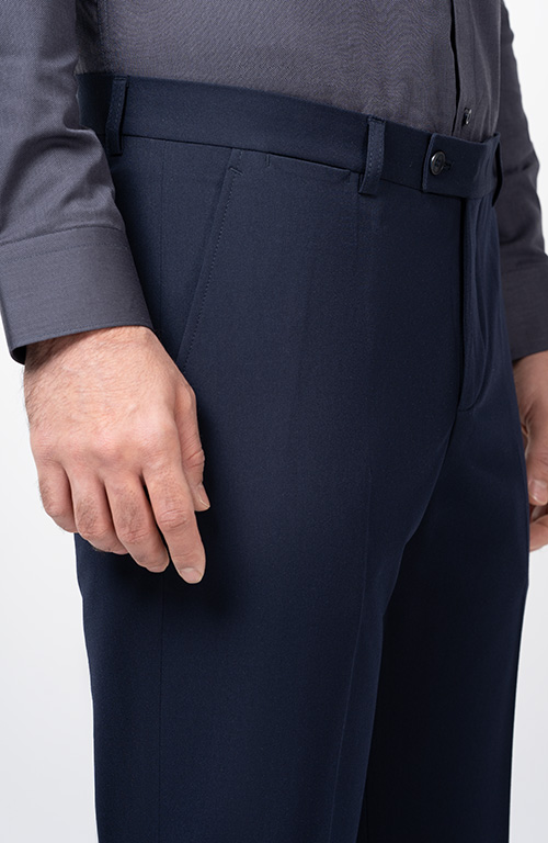navy blue men's pants elena T35 detail شلوار مردانه اسلیم T35 سرمه ای
