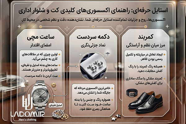 اکسسوریهای مناسب با کت و شلوار اداری