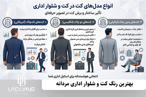 انواع مدلهای کت در کت و شلوار اداری