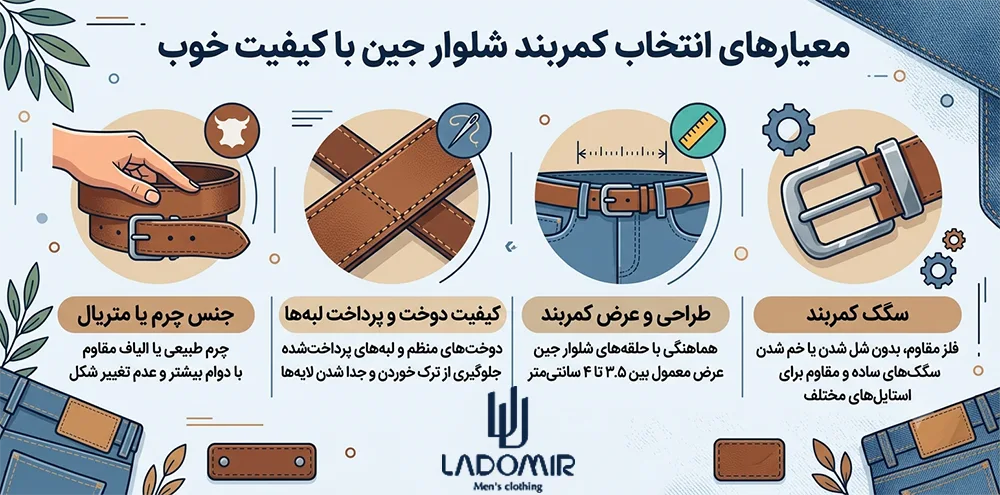 معیارهای انتخاب کمربند شلوار جین با کیفیت خوب