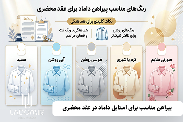 پیراهن مناسب برای استایل داماد در عقد محضری