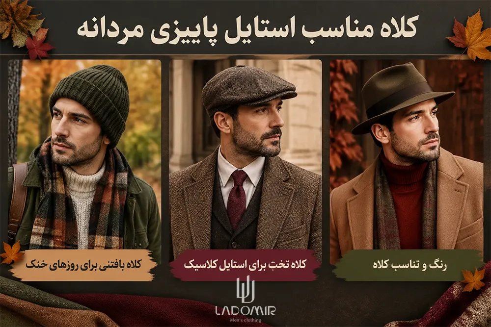 کلاه مناسب ست پاییزه مردانه
