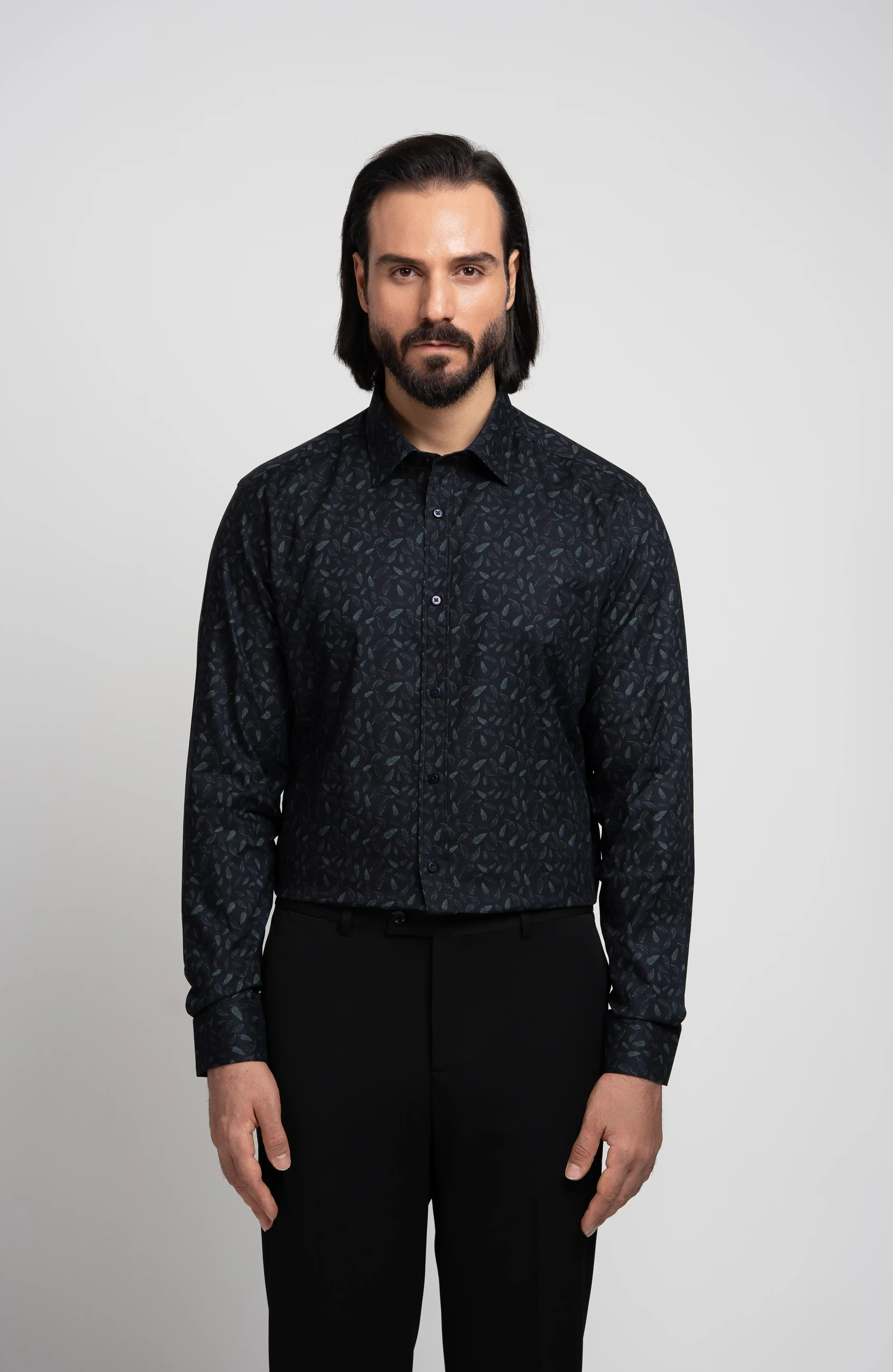 Men's shirt P166 پیراهن مردانه طرح دار P166