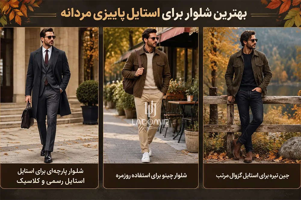بهترین شلوار برای ست پاییزی مردانه کلاسیک