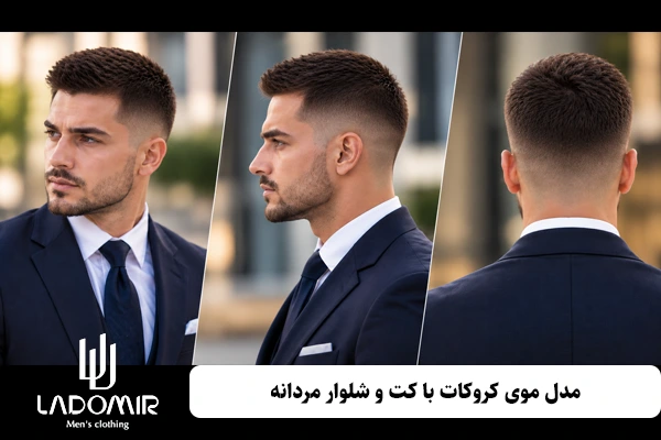 مدل موی کروکات با کت و شلوار مردانه
